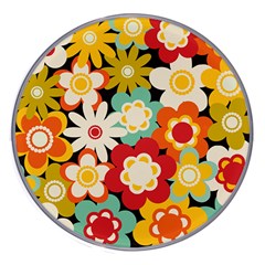 Floral Retro Vintage Blossom Wireless Charger by Ravend