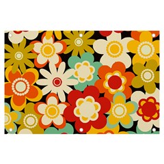 Floral Retro Vintage Blossom Banner And Sign 6  X 4 