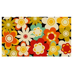 Floral Retro Vintage Blossom Banner And Sign 7  X 4 