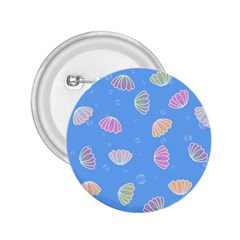 Seashell Clam Pattern Art Design 2 25  Buttons by Ravend