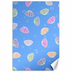 Seashell Clam Pattern Art Design Canvas 24  X 36  by Ravend