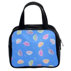 Seashell Clam Pattern Art Design Classic Handbag (two Sides) by Ravend