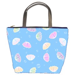 Seashell Clam Pattern Art Design Bucket Bag by Ravend