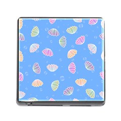 Seashell Clam Pattern Art Design Memory Card Reader (square 5 Slot) by Ravend