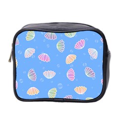 Seashell Clam Pattern Art Design Mini Toiletries Bag (two Sides) by Ravend