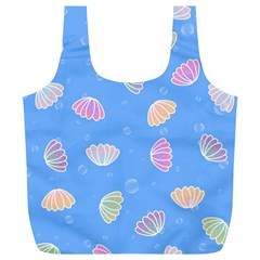 Seashell Clam Pattern Art Design Full Print Recycle Bag (xl) by Ravend