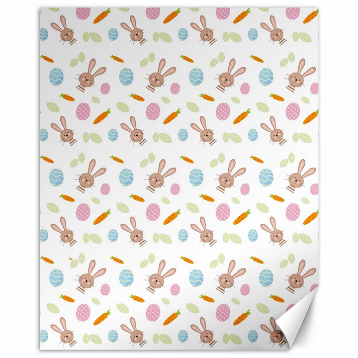 Easter Bunny Pattern Hare Canvas 11  x 14 