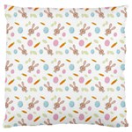 Easter Bunny Pattern Hare Large Flano Cushion Case (One Side) Front