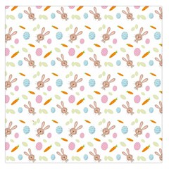 Easter Bunny Pattern Hare Square Satin Scarf (36  X 36 ) by Ravend