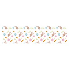 Easter Bunny Pattern Hare Oblong Satin Scarf (16  X 60 ) by Ravend