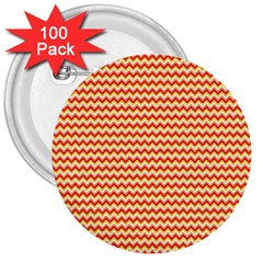 Pattern Zig Zag Stripe Geometric 3  Buttons (100 Pack)  by Ravend