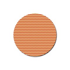 Pattern Zig Zag Stripe Geometric Rubber Round Coaster (4 pack)