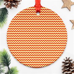 Pattern Zig Zag Stripe Geometric Round Ornament (Two Sides)