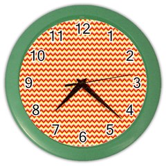 Pattern Zig Zag Stripe Geometric Color Wall Clock