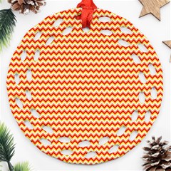 Pattern Zig Zag Stripe Geometric Ornament (Round Filigree)