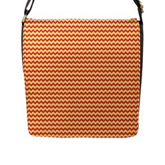 Pattern Zig Zag Stripe Geometric Flap Closure Messenger Bag (L)