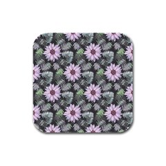 Flower  Petal  Spring Watercolor Rubber Square Coaster (4 Pack) by Ravend