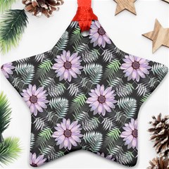 Flower  Petal  Spring Watercolor Star Ornament (two Sides) by Ravend