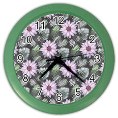 Flower  Petal  Spring Watercolor Color Wall Clock by Ravend