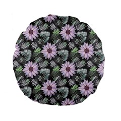 Flower  Petal  Spring Watercolor Standard 15  Premium Flano Round Cushions by Ravend