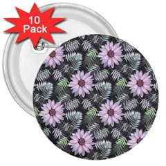 Flower Petal Spring Watercolor 3  Buttons (10 Pack)  by Ravend