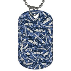 Butterflies Motif Collage Pattern Dog Tag (one Side) by dflcprintsclothing