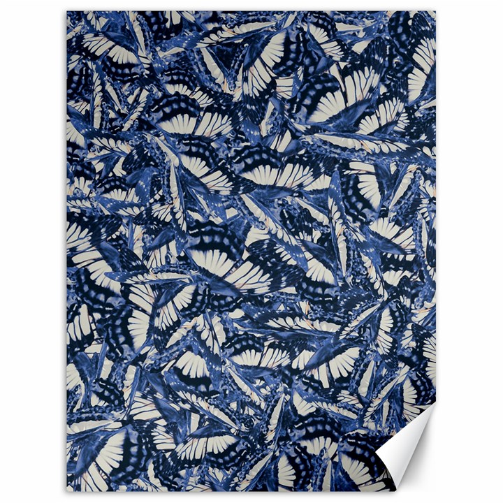 Butterflies Motif Collage Pattern Canvas 18  x 24 