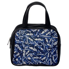 Butterflies Motif Collage Pattern Classic Handbag (one Side)