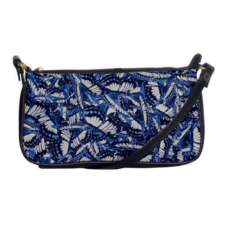 Butterflies Motif Collage Pattern Shoulder Clutch Bag