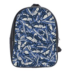 Butterflies Motif Collage Pattern School Bag (xl)