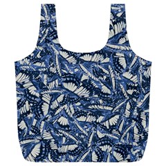 Butterflies Motif Collage Pattern Full Print Recycle Bag (xl)