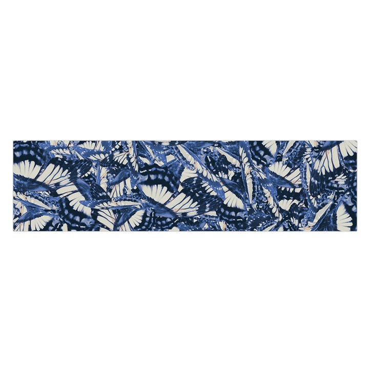 Butterflies Motif Collage Pattern Oblong Satin Scarf (16  x 60 )