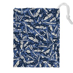 Butterflies Motif Collage Pattern Drawstring Pouch (4xl) by dflcprintsclothing