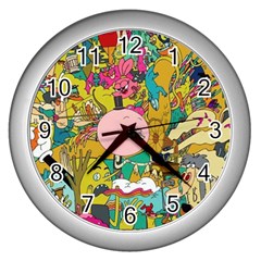 Cartoon Wallpapers Wall Clock (silver)