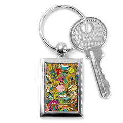 Cartoon Wallpapers Key Chain (rectangle)