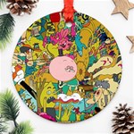 Cartoon Wallpapers Round Ornament (Two Sides) Back