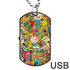 Cartoon Wallpapers Dog Tag Usb Flash (two Sides)