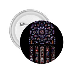 Chartres Cathedral Notre Dame De Paris Amiens Cath Stained Glass 2 25  Buttons by Wegoenart