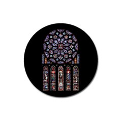 Chartres Cathedral Notre Dame De Paris Amiens Cath Stained Glass Magnet 3  (round) by Wegoenart