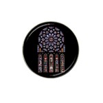 Chartres Cathedral Notre Dame De Paris Amiens Cath Stained Glass Hat Clip Ball Marker Front