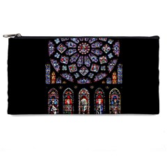 Chartres Cathedral Notre Dame De Paris Amiens Cath Stained Glass Pencil Case by Wegoenart