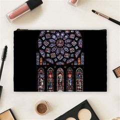 Chartres Cathedral Notre Dame De Paris Amiens Cath Stained Glass Cosmetic Bag (large) by Wegoenart