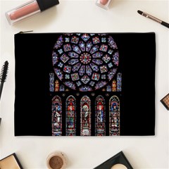 Chartres Cathedral Notre Dame De Paris Amiens Cath Stained Glass Cosmetic Bag (xl) by Wegoenart