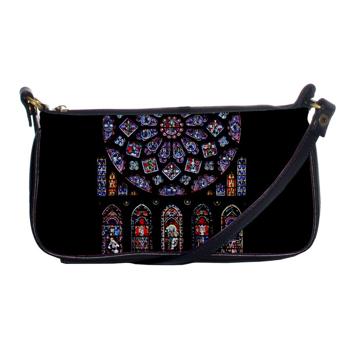 Chartres Cathedral Notre Dame De Paris Amiens Cath Stained Glass Shoulder Clutch Bag