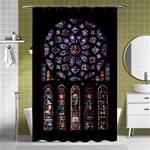 Chartres Cathedral Notre Dame De Paris Amiens Cath Stained Glass Shower Curtain 48  x 72  (Small)  Curtain(48  X 72 ) - 42.18 x64.8  Curtain(48  X 72 )