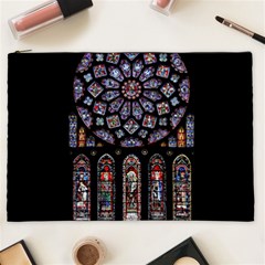 Chartres Cathedral Notre Dame De Paris Amiens Cath Stained Glass Cosmetic Bag (xxl) by Wegoenart