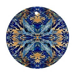 Cobalt on gold Ornament (Round)