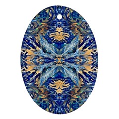 Cobalt on gold Ornament (Oval)