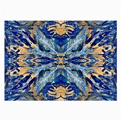 Cobalt on gold Large Glasses Cloth