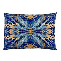 Cobalt on gold Pillow Case